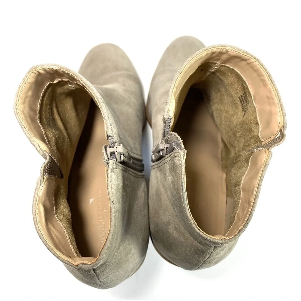 Banana Republic Ankle Boots Gray‎ Suede Zip Size 10